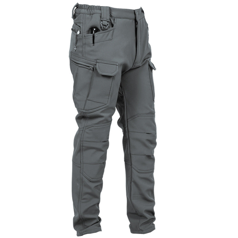 Men's Soft Shell Tactical Trousers | Fleece-Lined Waterproof Outdoor Pants