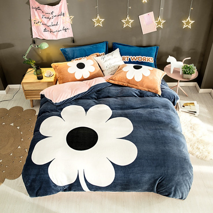 French Velvet Flannel Bedding Set | 4 Piece | 19 Prints