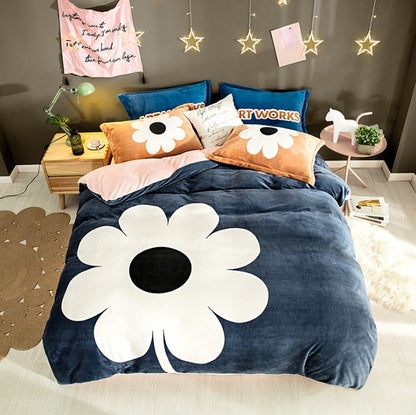 French Velvet Flannel Bedding Set | 4 Piece | 19 Prints
