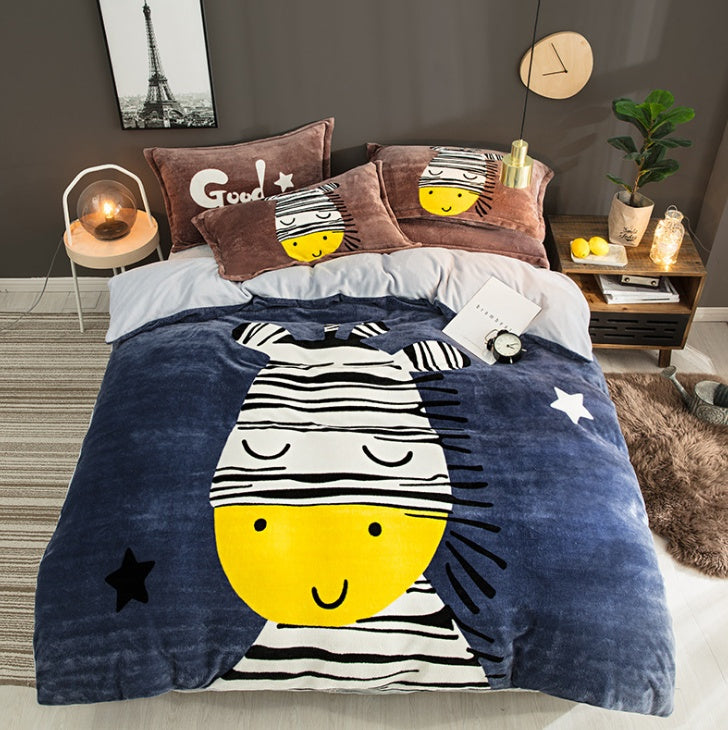 French Velvet Flannel Bedding Set | 4 Piece | 19 Prints