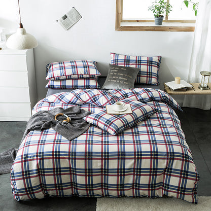 Geometric Quilted Cotton Bedding Set 4 Piece | 15 Designs