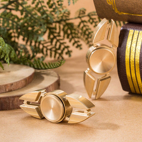 Triangular Brass Fingertip Spinning Top Decompression Toy