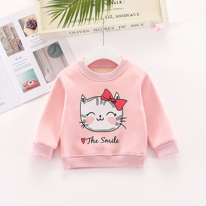 Children's Fleece Animal Print Sweatshirt | Toddler Kids Top