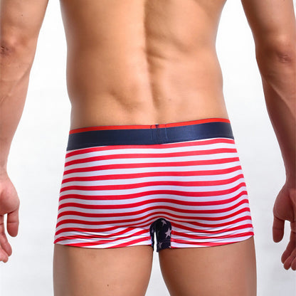 Men's American Flag Boxer Shorts – Cotton-Spandex Stretch Trunks