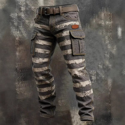 Men's Retro Print Straight-Leg Trousers | 12 Designs | S-5XL