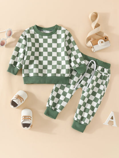Children's Plaid Cotton Loungewear Set | Unisex Kids Pyjamas
