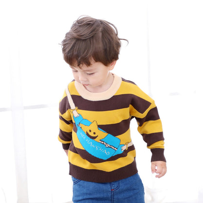 Children's Striped Fine Knit Sweater | Soft Kids Top 90–130cm