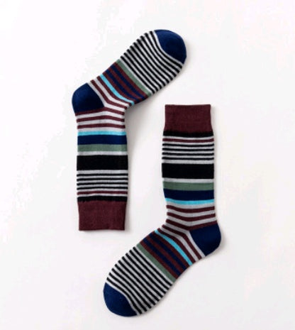Men’s Novelty Jacquard Cotton Socks 10 Patterns Fireworks Christmas Tree