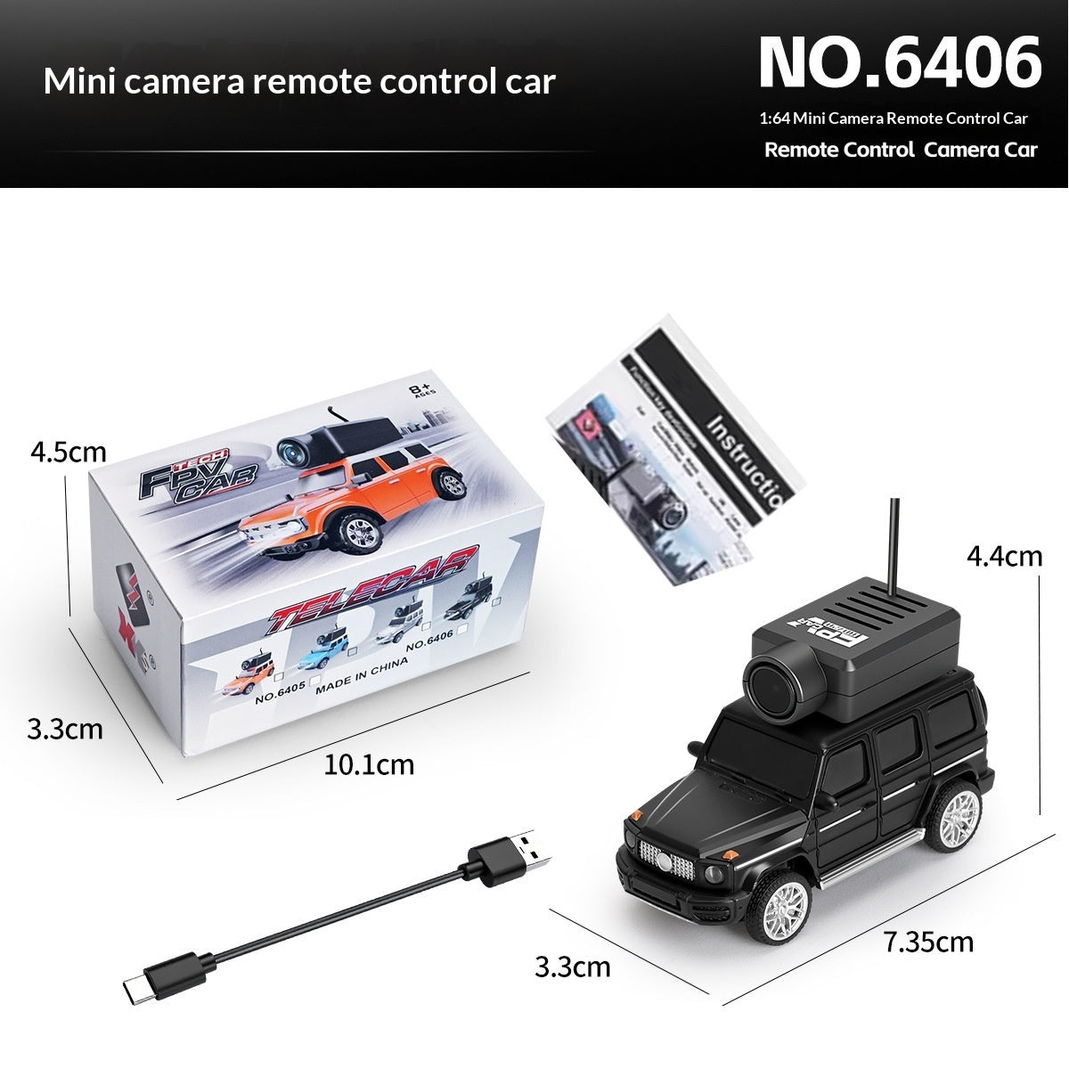 Mini FPV RC Car with Camera – HD Image Transmission Self-Stabilising 4 Colours