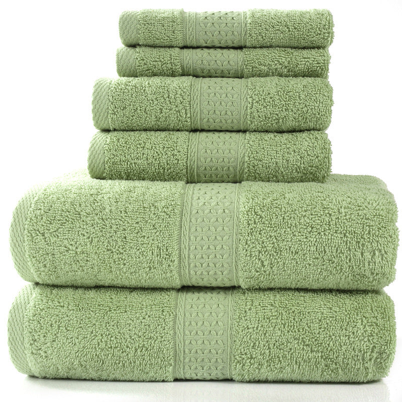Pure Cotton 6-Piece Towel Set | Bath, Hand & Face Cloths