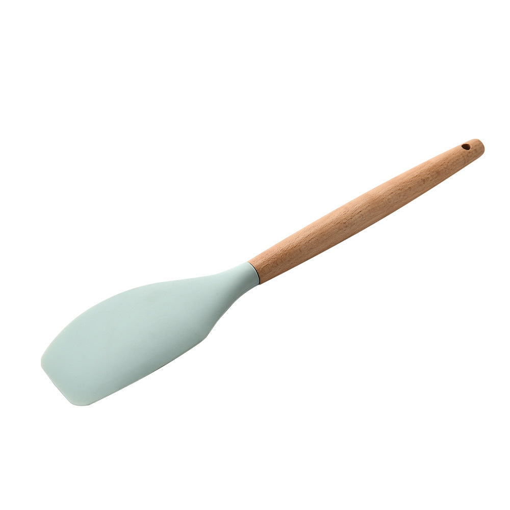 Silicone Kitchen Utensils with Wooden Handle