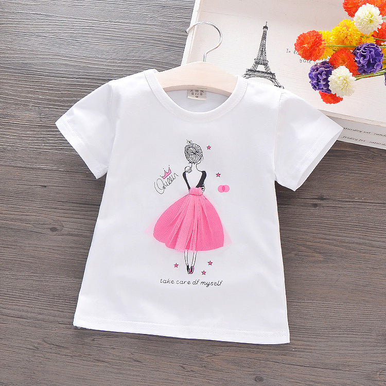 Women’s Cotton Short Sleeve Cartoon Print T-Shirt – 5 Colours