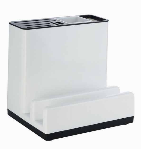 Kitchen Knife & Tableware Storage Rack – Desktop Plastic Organiser for Cutlery & Gadgets