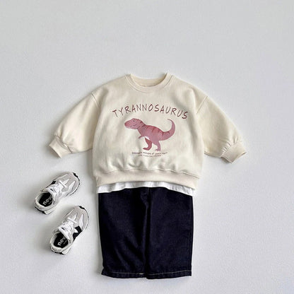 Children's Cartoon Dinosaur Sweatshirt | Boys & Girls Top