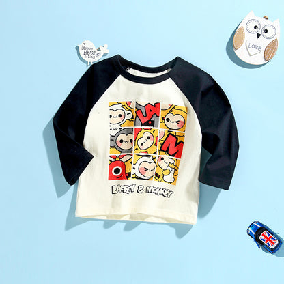 Kids Animal Print Long Sleeve Cotton T-Shirt – 13 Designs