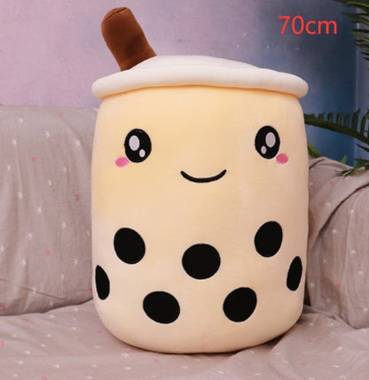 Boba Tea Plush Pillow Cushion - Soft Bubble Tea Stuffed Toy
