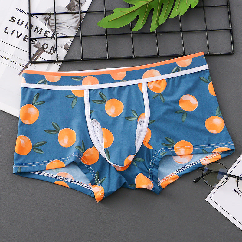 Men's Ice Silk Printed Boxer Briefs – Soft Nylon Knit Underwear 20 Designs