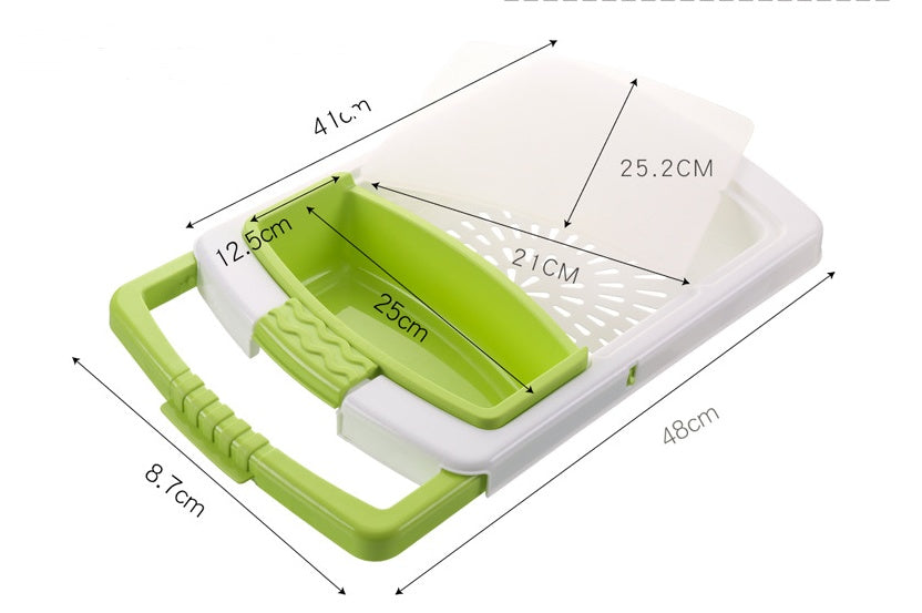 Stackable Kitchen Draining Board - Food-Grade PP Chopping Board