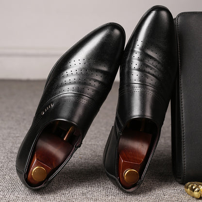 Men's Pointed Toe Casual Shoes | Glossy & Mesh | EU 38-48