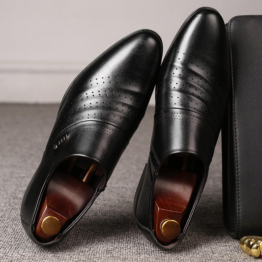 Men's Pointed Toe Casual Shoes | Glossy & Mesh | EU 38-48