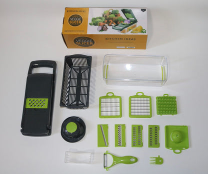 Stainless Steel Mandoline Slicer & Vegetable Cutter Set | 14-in-1 or 16-in-1