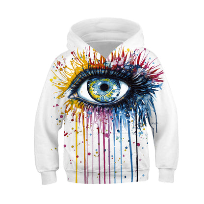 Children's Digital Print Hooded Sweatshirt | Kids Casual Hoodie XS-XL