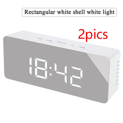 LED Mirror Alarm Clock with Temperature Display