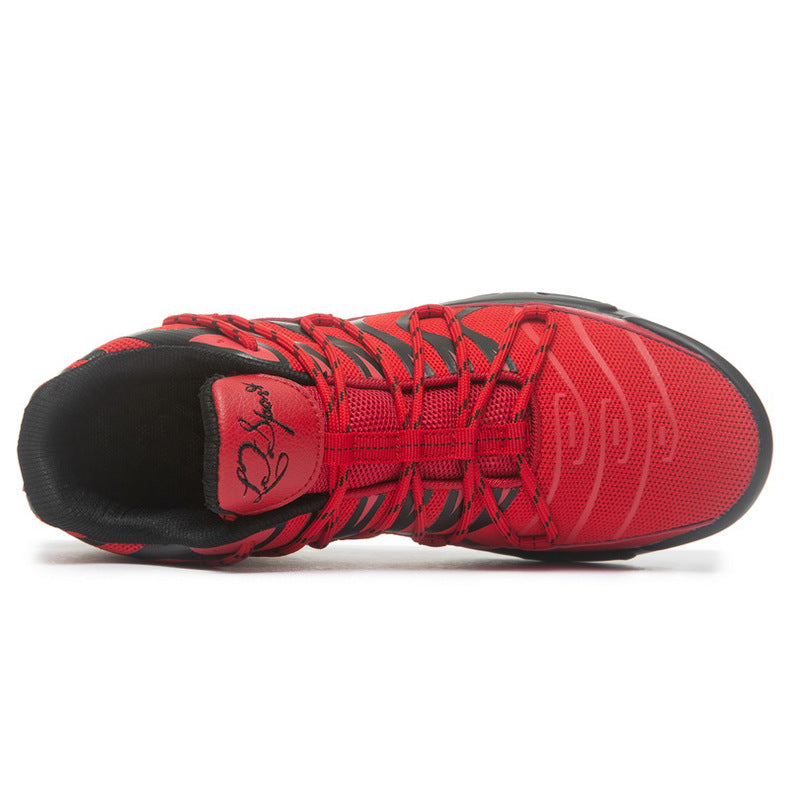 Men's Air Cushion Striped Mesh Trainers – Lightweight Breathable Sports Shoes