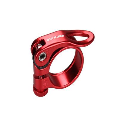 GUB Lightweight Bicycle Seat Tube Clamp – CX-18 31.8mm & CX-49 34.9mm Titanium, Black & Red