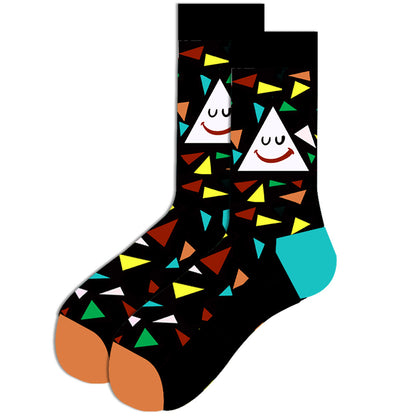 Men’s Novelty Jacquard Cotton Tube Socks 14 Designs Santa Elk Cat