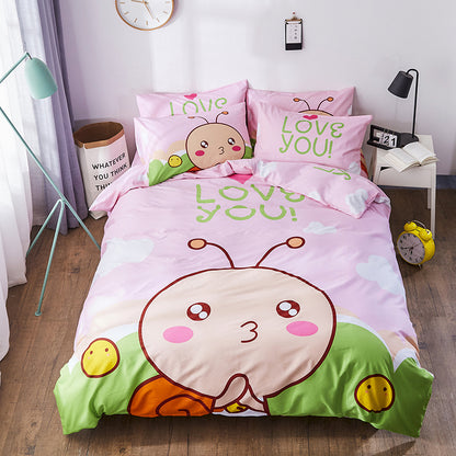 Cartoon Print Cotton Bedding Set 4 Piece | 32 Designs