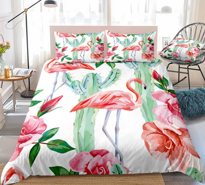 Cactus Print Microfibre Duvet Cover Set – 5 Designs, 9 Sizes