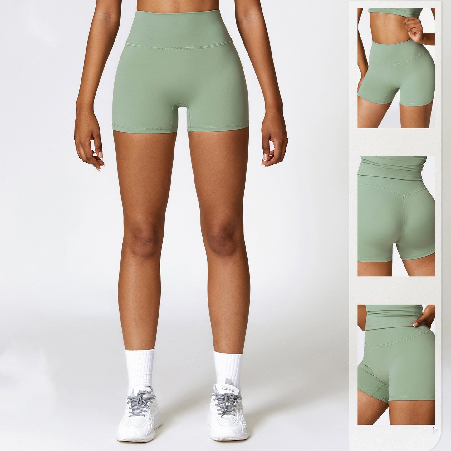 Women's High Waist Brushed Yoga Shorts | Tummy Control | 5 Colours