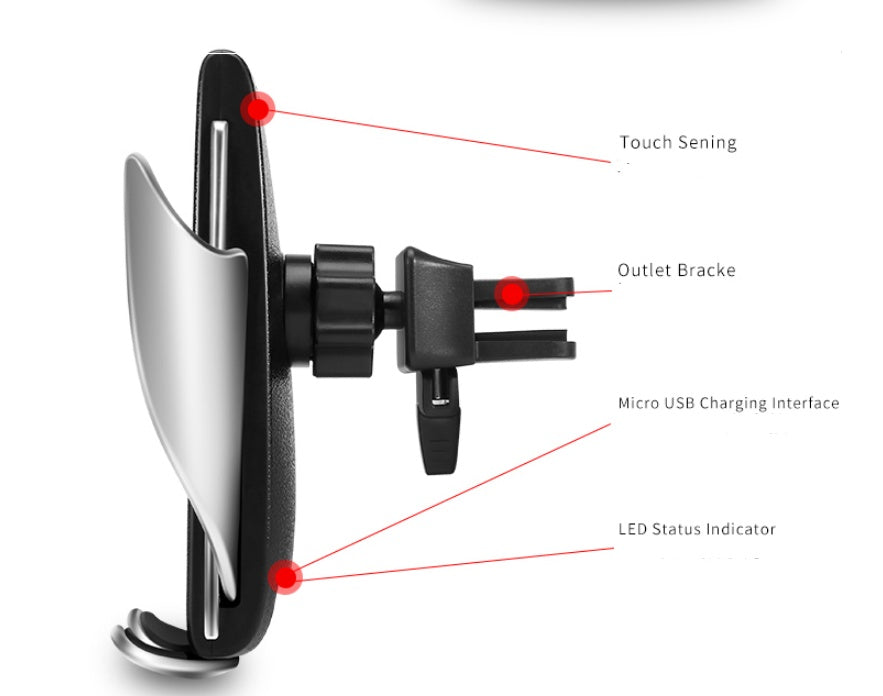 10W Car Wireless Charger & Phone Holder | Fast Induction Car Mount