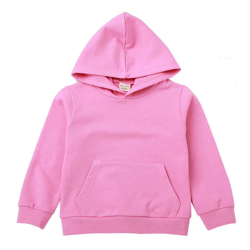 Children's 95% Cotton Hooded Sweatshirt | Kids Casual Hoodie 90-140cm