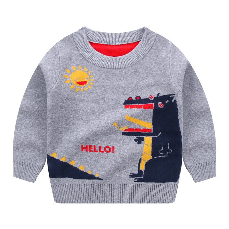 Boys' Double-Layer Cotton Sweatshirt | Warm Kids Top 90–140cm