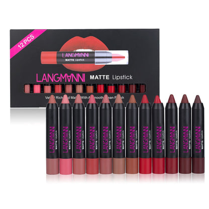 12-Piece Lipstick Gift Set – 12 Colours, 3.5g Each