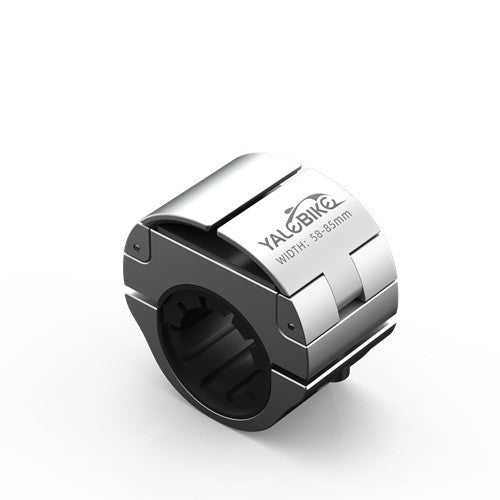 Folding Aluminium Bike Phone Mount – Universal Anti-Shake Ring Holder Silver & Black