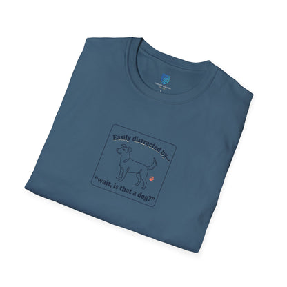 'Easily Distracted By…wait, is that a dog?' Cartoon Dog Graphic Tee