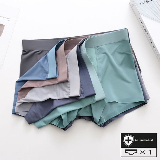 Men's Seamless Modal Boxer Briefs – Ultra-Thin Breathable Mid-Waist Underwear