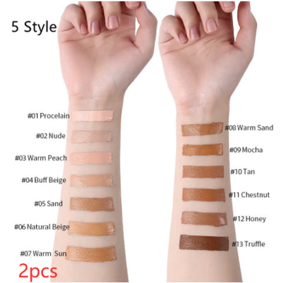 Oil-Control Liquid Foundation & Concealer – 13 Shades, Multi-Pack