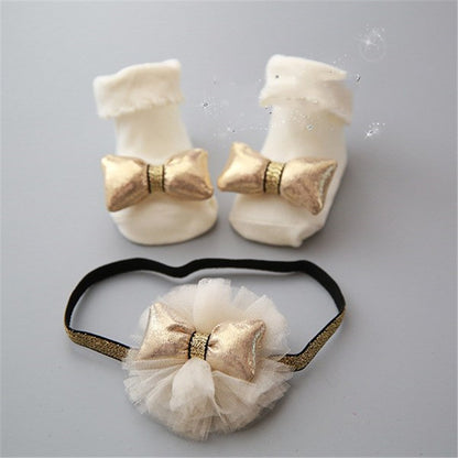 Bow & Zircon Hair Headband | Combed Cotton in 6 Colours