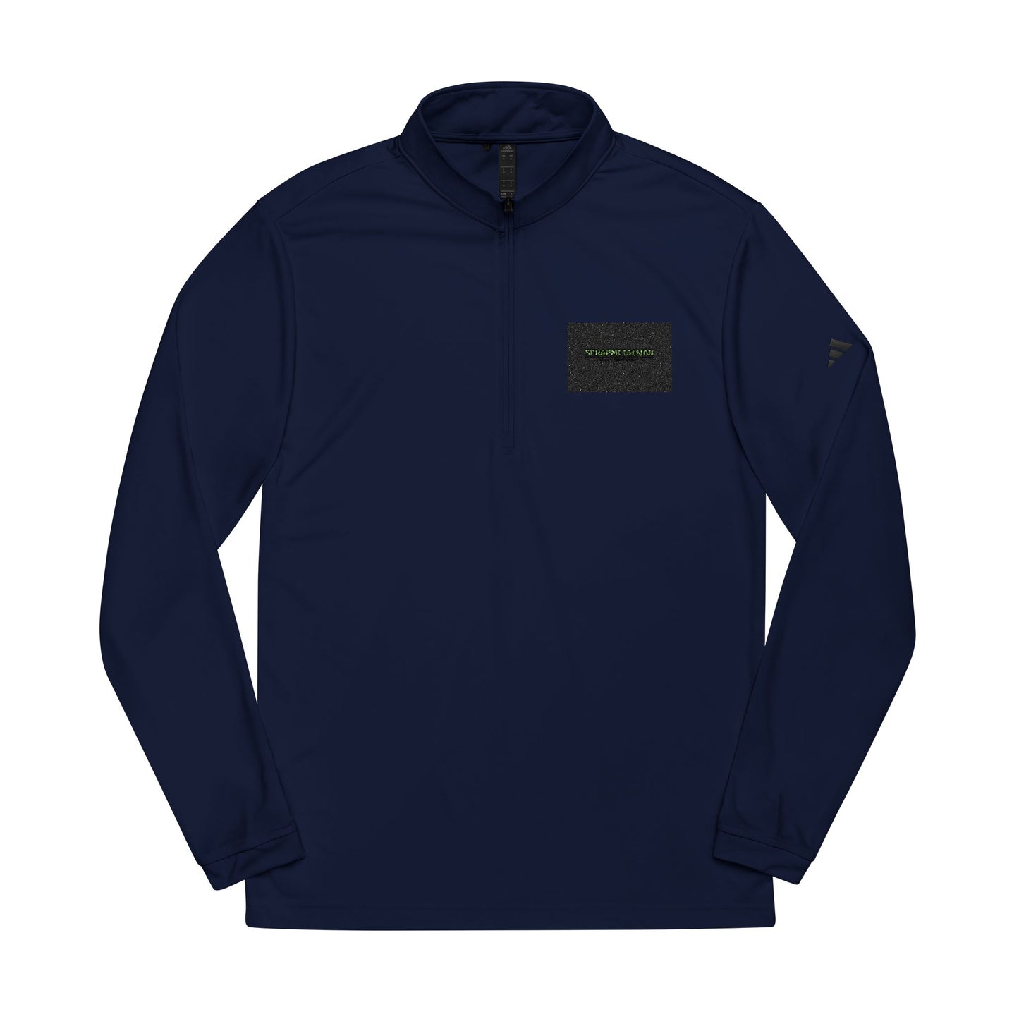 Adidas Embroidered Quarter-Zip Pullover | White Athletic Top