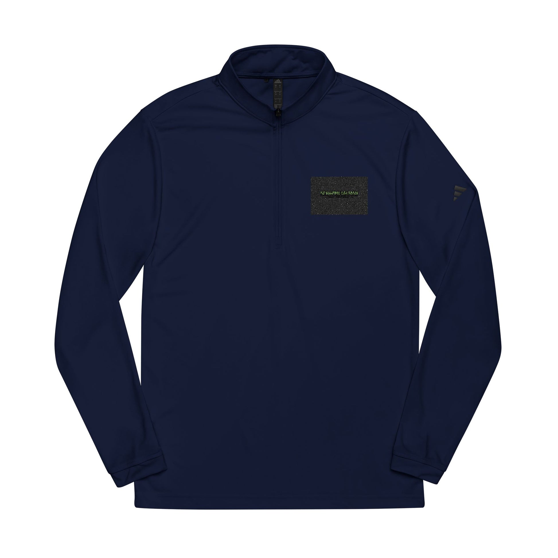Adidas Embroidered Quarter-Zip Pullover | White Athletic Top