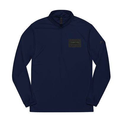 Adidas Embroidered Quarter-Zip Pullover | White Athletic Top