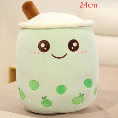 Boba Tea Plush Pillow Cushion - Soft Bubble Tea Stuffed Toy