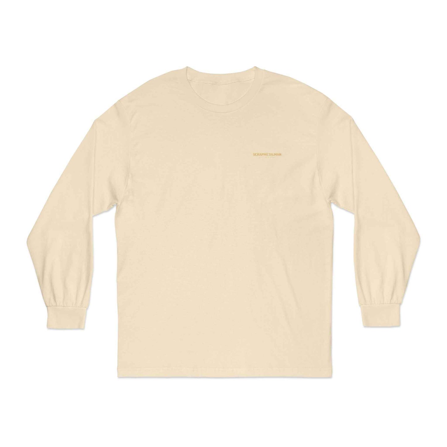 'Good Vibes Only' Long Sleeve Tee – Minimalist White & Gold Unisex Top