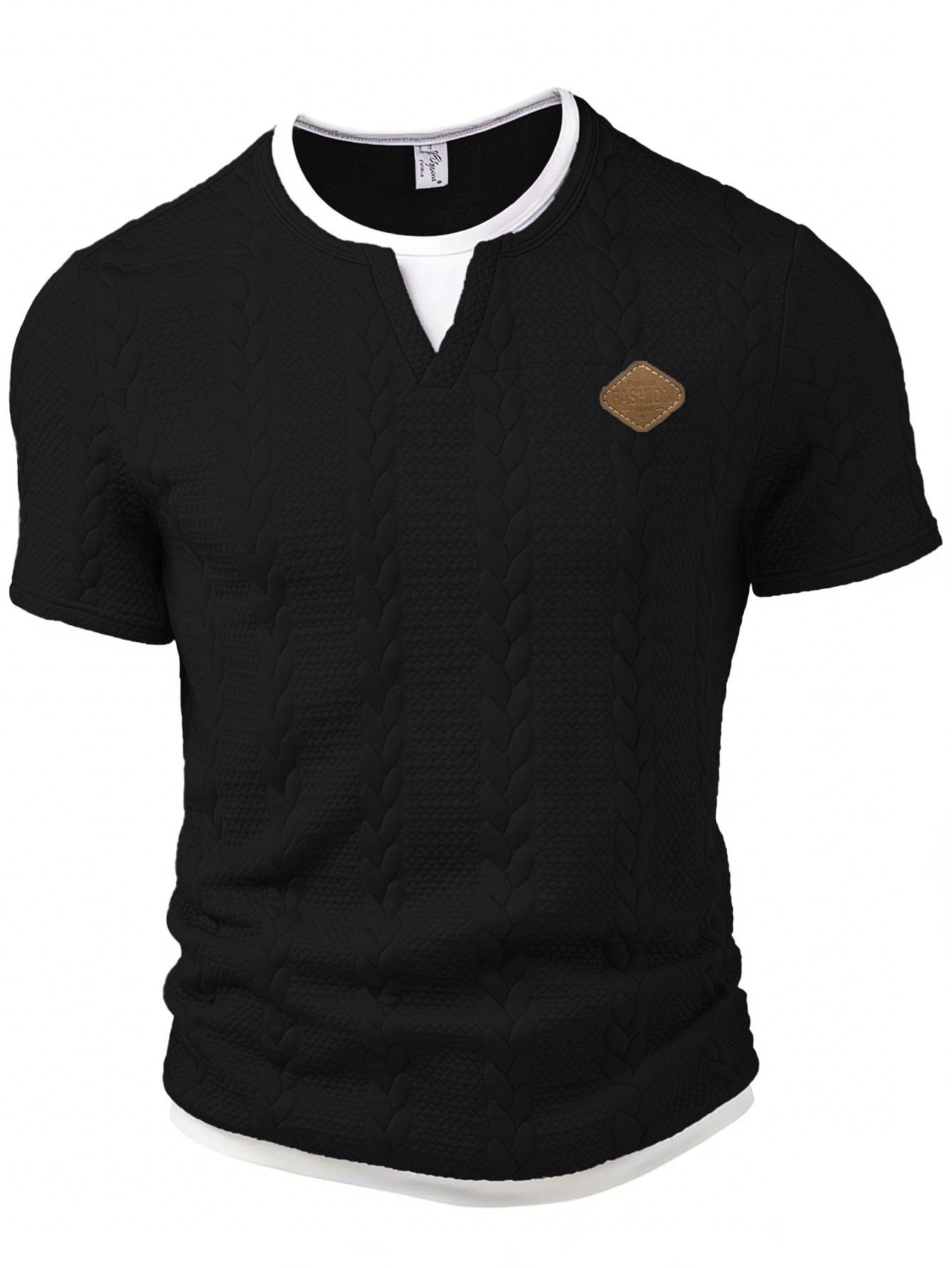 Men's Mock Two-Piece Short Sleeve T-Shirt | Slim Fit