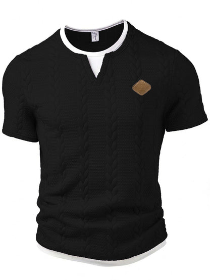 Men's Mock Two-Piece Short Sleeve T-Shirt | Slim Fit