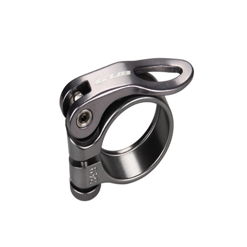 GUB Lightweight Bicycle Seat Tube Clamp – CX-18 31.8mm & CX-49 34.9mm Titanium, Black & Red